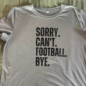 Gray Graphic T-Shirt with Bold Text